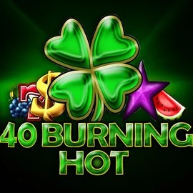 40 Burning Hot logo by Amusnet Interactive at Rabbit Reel Casino40 Burning Hot