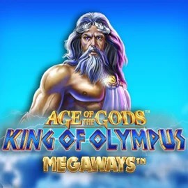 Age Of The Gods: King of Olympus Megaways slot logo by Origins at Rabbit Reel CasinoAge Of The Gods: King of Olympus Megaways