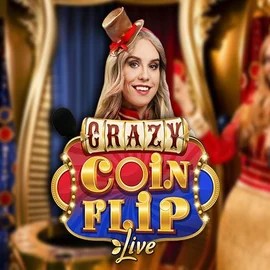 Crazy Coin Flip logo by Evolution at Rabbit Reel CasinoCrazy Coin Flip