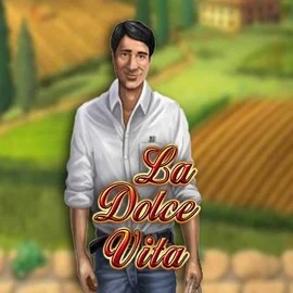 La Dolce Vita slot logo by Gamomat at Rabbit Reel CasinoLa Dolce Vita