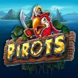 Pirots slot logo by ELK Studios at Rabbit Reel CasinoPirots