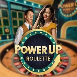 PowerUP Roulette logo – Live Casino by Pragmatic Play at Rabbit Reel Casino