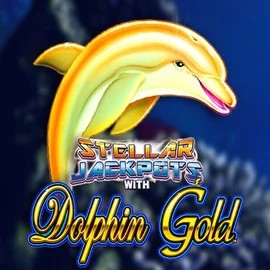 Dolphin Gold with Stellar Jackpots logo by Lightning Box Game at Rabbit Reel CasinoDolphin Gold with Stellar Jackpots