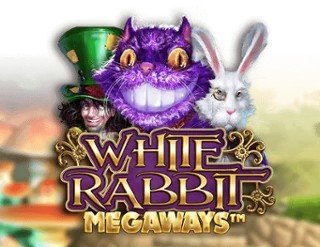 White Rabbit slot logo by Big Time Gaming at Rabbit Reel CasinoWhite Rabbit